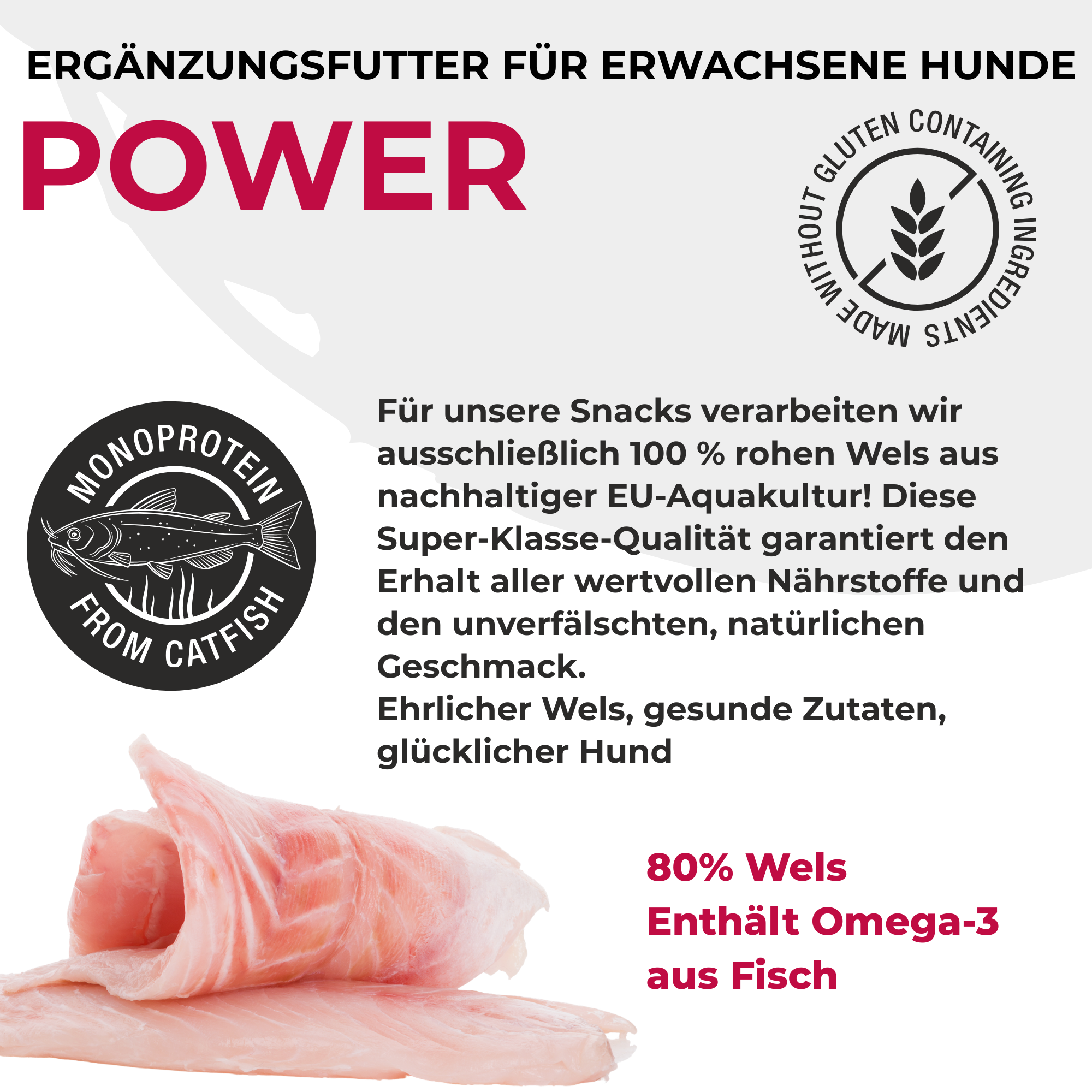 PETEFCO | POWER BITES | 80% Fish | 6x100g | recompensa pentru caini