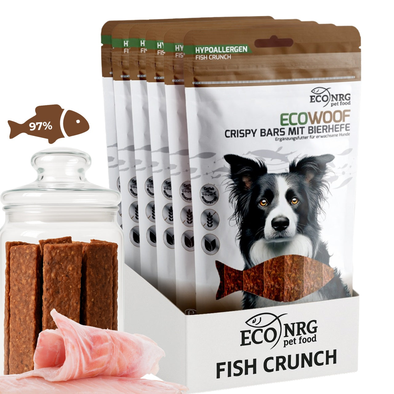 Crispy Bars cu drojdie de bere | 6x125g | recompensa pentru caini